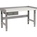 Global Equipment Workbench w/ Laminate Safety Edge Top   Drawer, 72"W x 30"D, Gray 318725